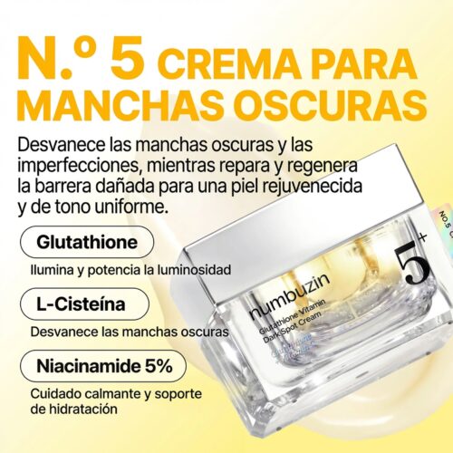 [Numbuzin] No.5+ Glutathione Vitamin Dark Spot Cream - Imagen 2