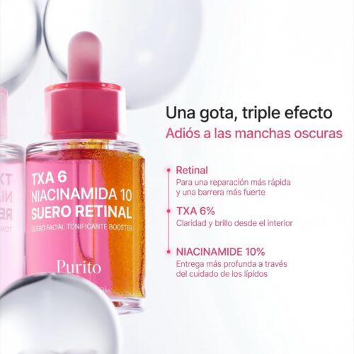 [Purito] TXA 6 Niacinamide 10 Retinal Serum 30ml - Imagen 4