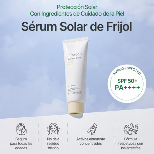 [Mixsoon] Bean Sun Serum SPF 50+ PA++++ 50 ml - Imagen 4